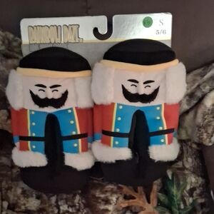 Rainbow Ladies Holiday Slippers in Black and Gold Trim